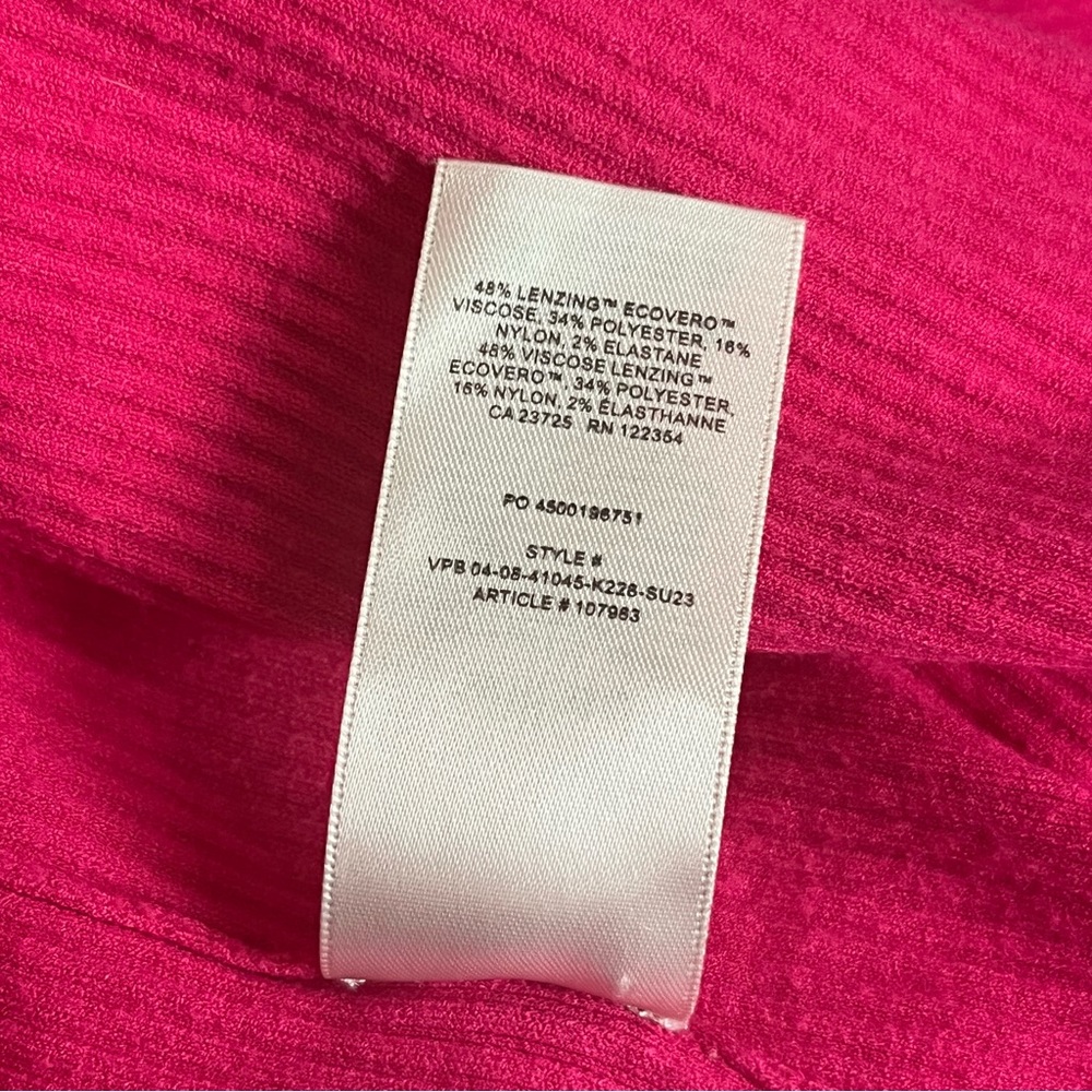 ARITZIA Wilfred Dresden dress bright rose pink #107963 XL - Picture 12 of 12